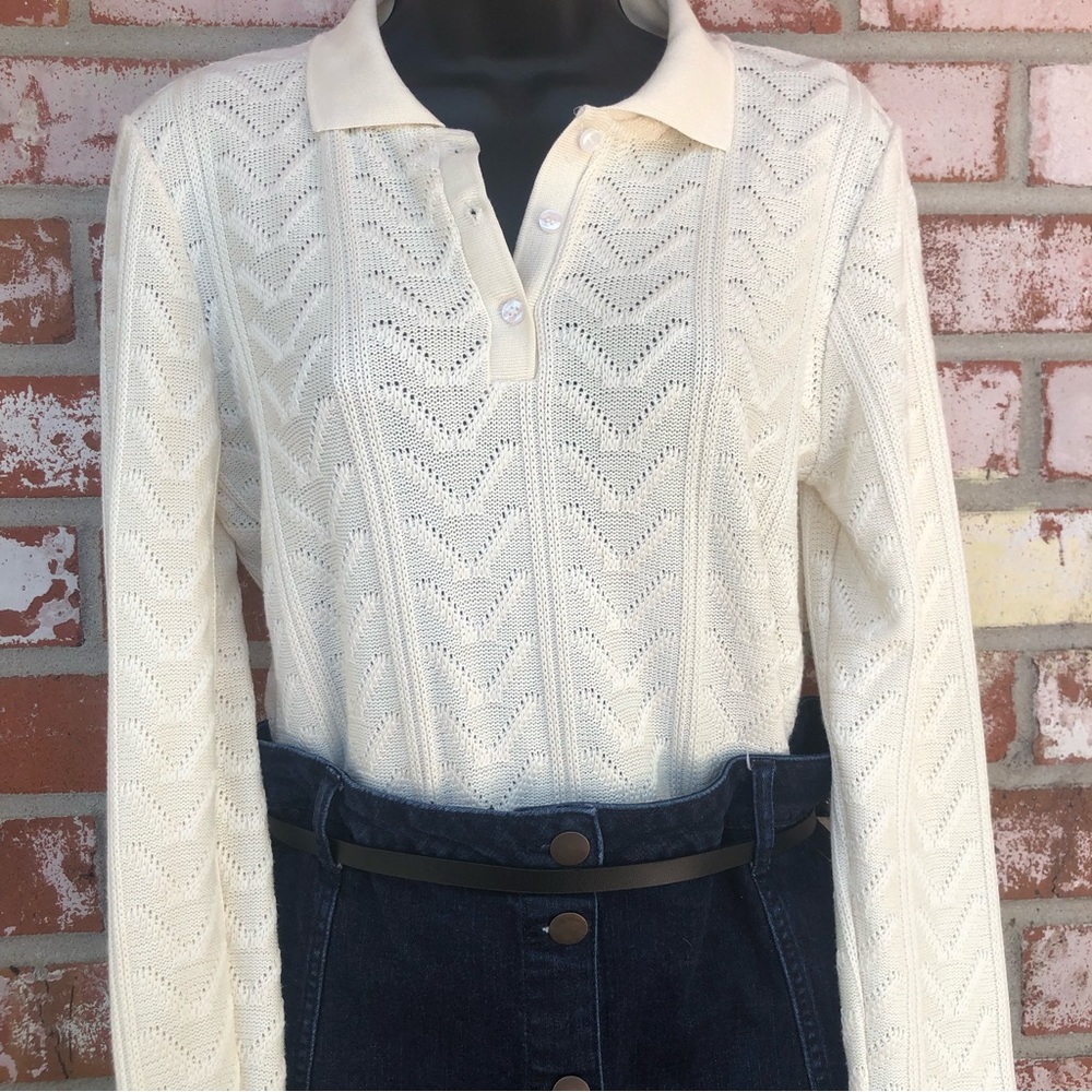 Zara Collared Cropped Sweater